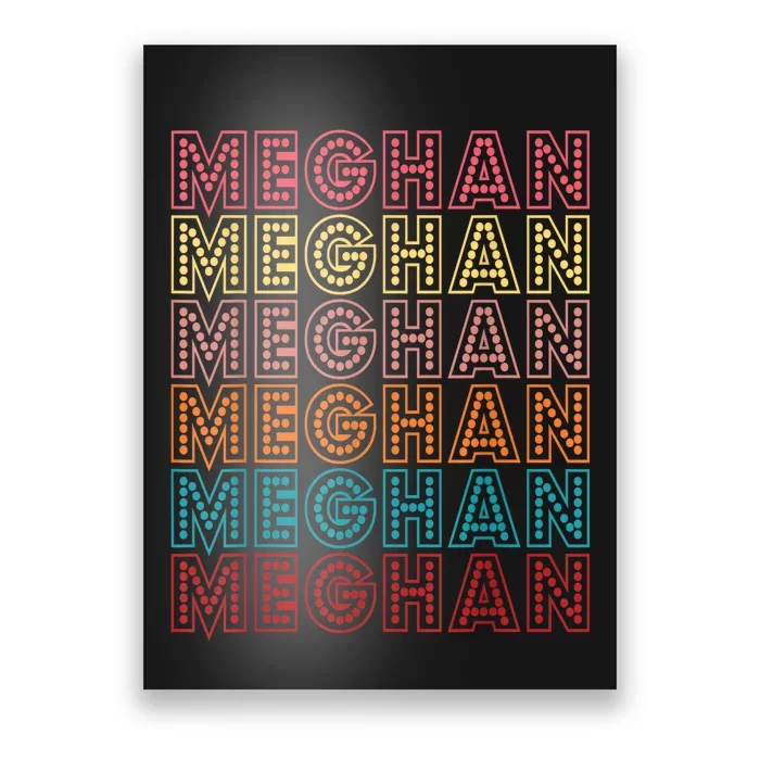 Funny Meghan First Name Meghan Retro Poster