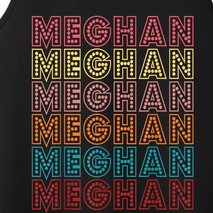 Funny Meghan First Name Meghan Retro Performance Tank