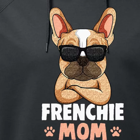 Frenchie Mom French Bulldog Dog Performance Fleece Hoodie