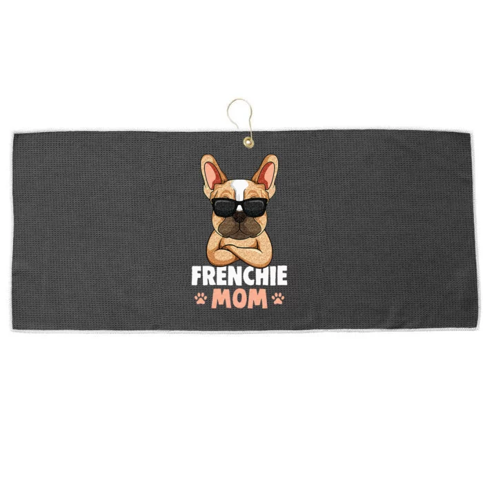 Frenchie Mom French Bulldog Dog Large Microfiber Waffle Golf Towel