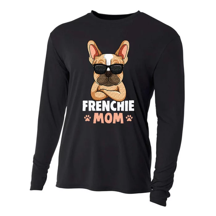 Frenchie Mom French Bulldog Dog Cooling Performance Long Sleeve Crew