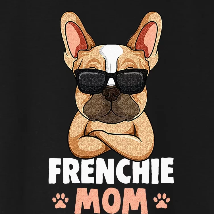 Frenchie Mom French Bulldog Dog Women's Crop Top Tee