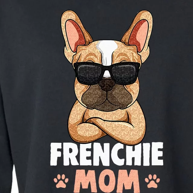 Frenchie Mom French Bulldog Dog Cropped Pullover Crew