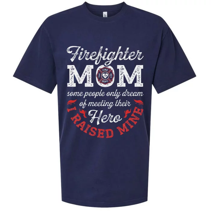 Firefighter Mom Firewoman Proud Moms Mother's Day Vintage Sueded Cloud Jersey T-Shirt