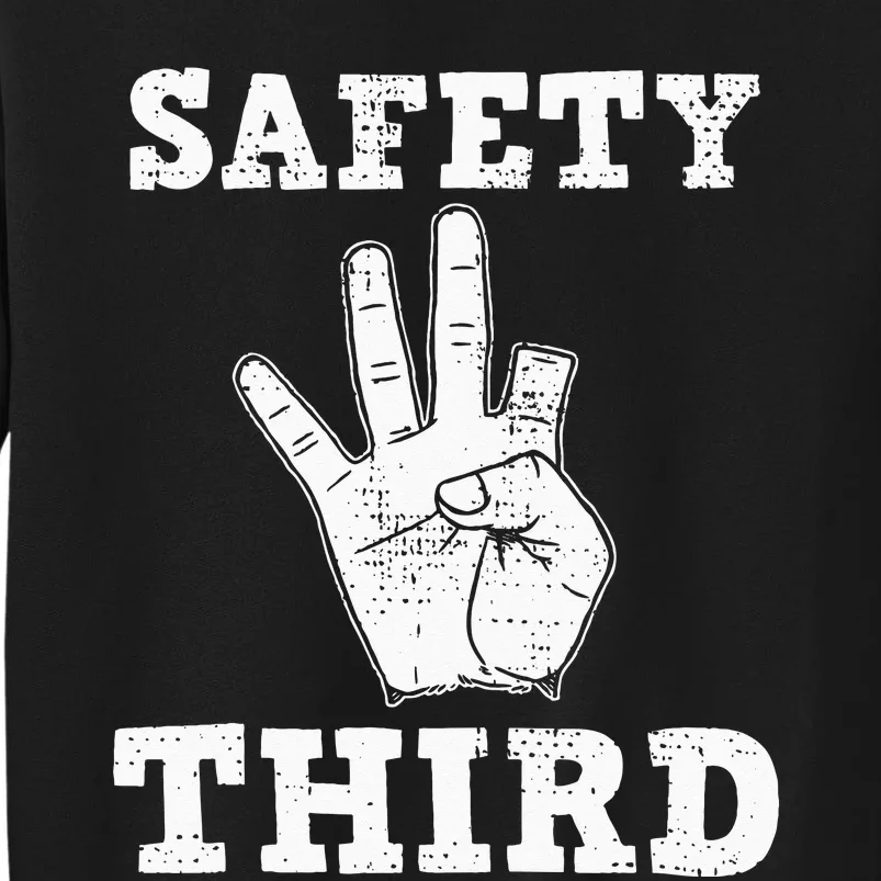 Funny Missing Finger Safety Third Fireworks July 4th Joke Tall Sweatshirt