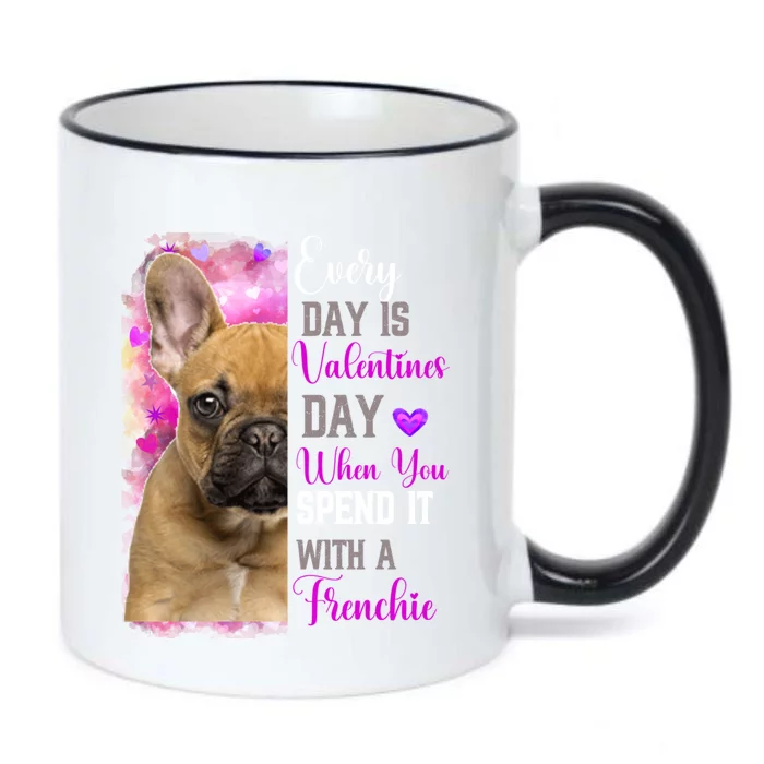 Frenchie Mom Funny Valentines Day Dog Lovers French Bulldog Gift Black Color Changing Mug