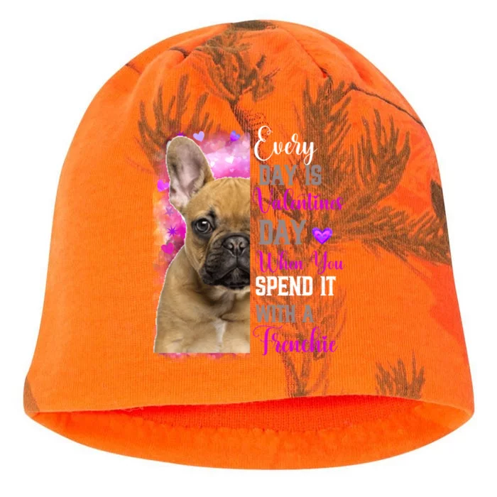 Frenchie Mom Funny Valentines Day Dog Lovers French Bulldog Gift Kati - Camo Knit Beanie