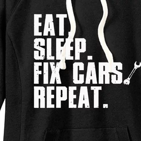 Funny Mechanic For Dad Auto Garage Automobile Car Lover Women's Fleece Hoodie