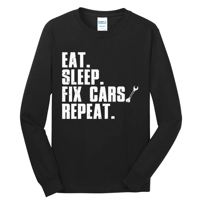 Funny Mechanic For Dad Auto Garage Automobile Car Lover Tall Long Sleeve T-Shirt