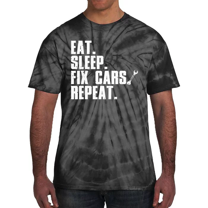 Funny Mechanic For Dad Auto Garage Automobile Car Lover Tie-Dye T-Shirt