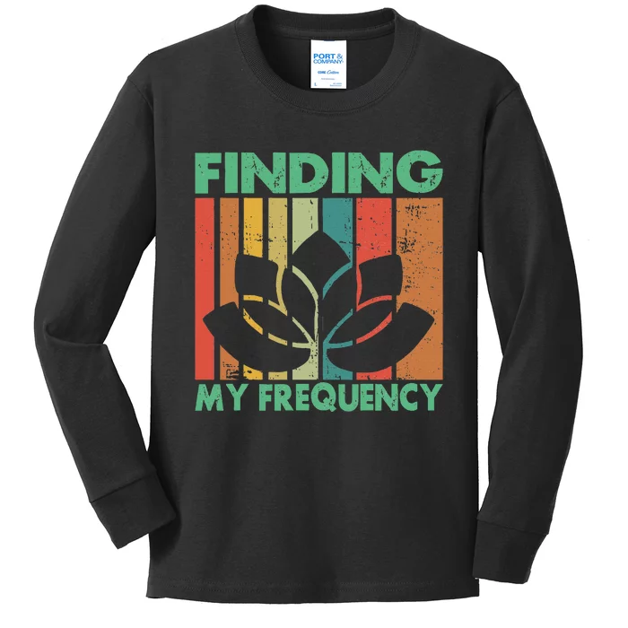 Finding My Frequency Meditation Kids Long Sleeve Shirt