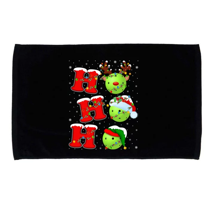 Funny Matching Family Santa Ho Ho Ho Pickleball Christmas Meaningful Gift Microfiber Hand Towel