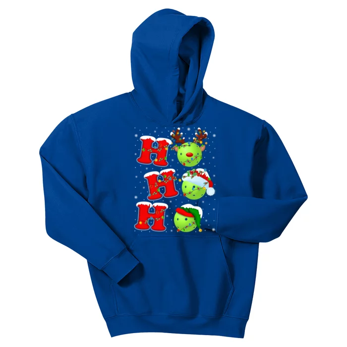 Funny Matching Family Santa Ho Ho Ho Pickleball Christmas Meaningful Gift Kids Hoodie