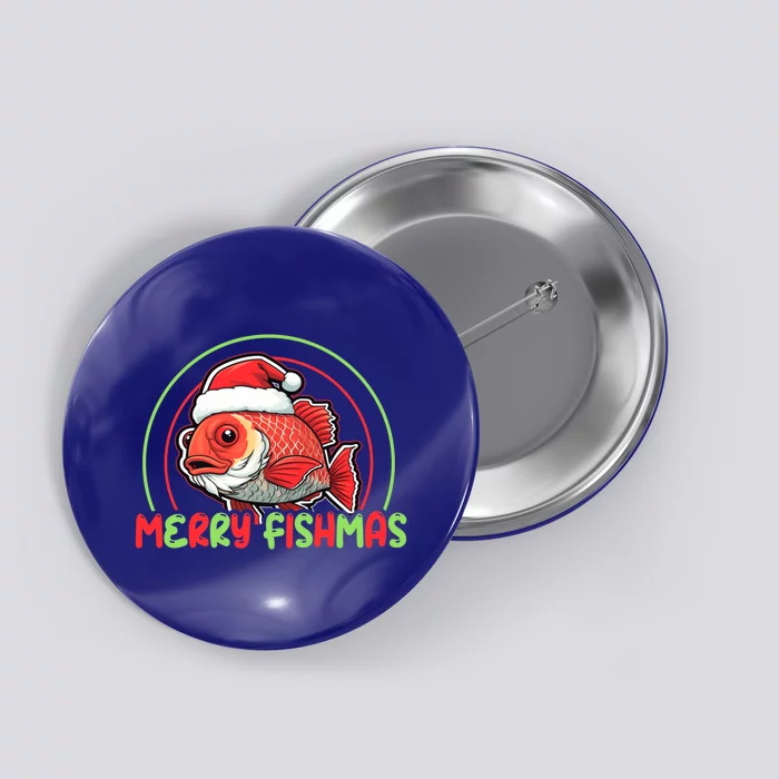 Fishing Merry Fishmas Gift Button