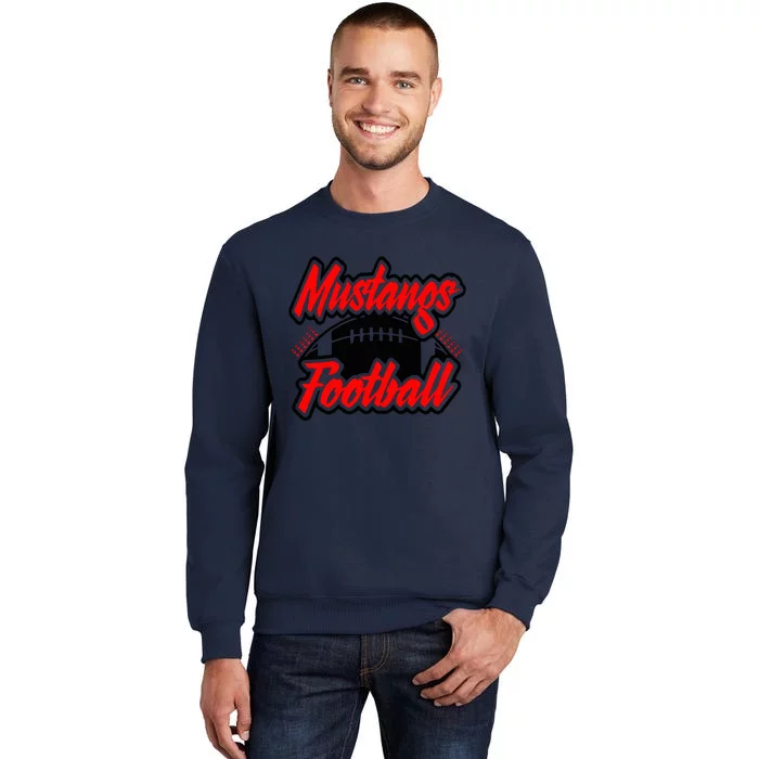 Football, Mustang Football Tall Sweatshirt