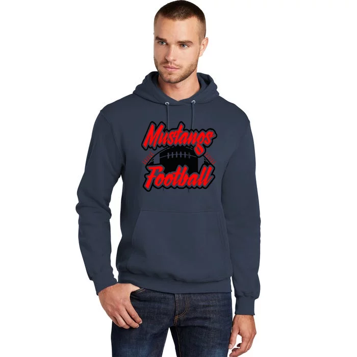 Football, Mustang Football Tall Hoodie