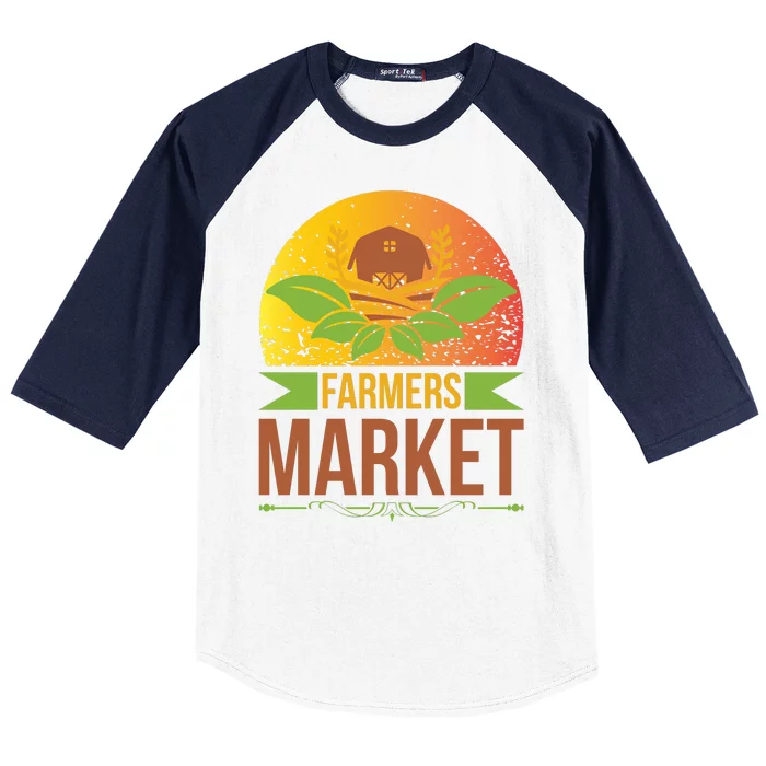 Farmers Market Baseball Sleeve Shirt