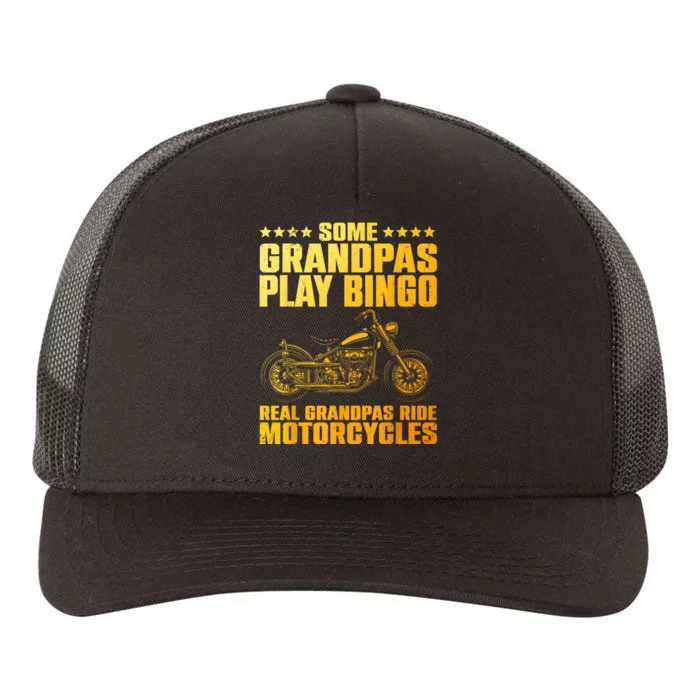 Funny Motorcycle For Grandpa Biker Motorcycle Rider Yupoong Adult 5-Panel Trucker Hat