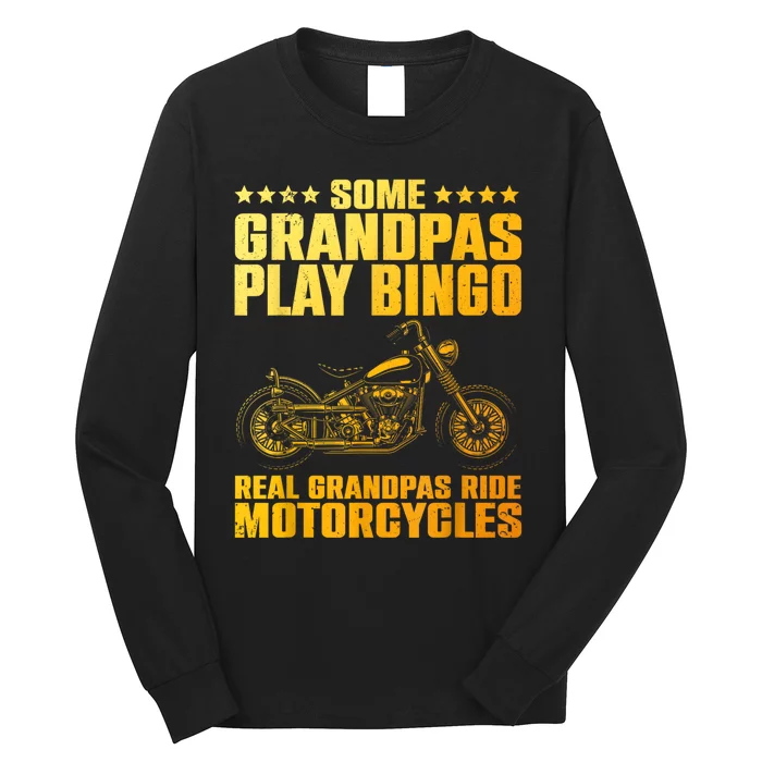 Funny Motorcycle For Grandpa Biker Motorcycle Rider Long Sleeve Shirt