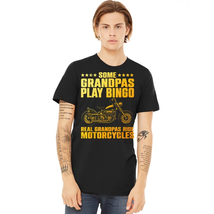 Funny Motorcycle For Grandpa Biker Motorcycle Rider Premium T-Shirt