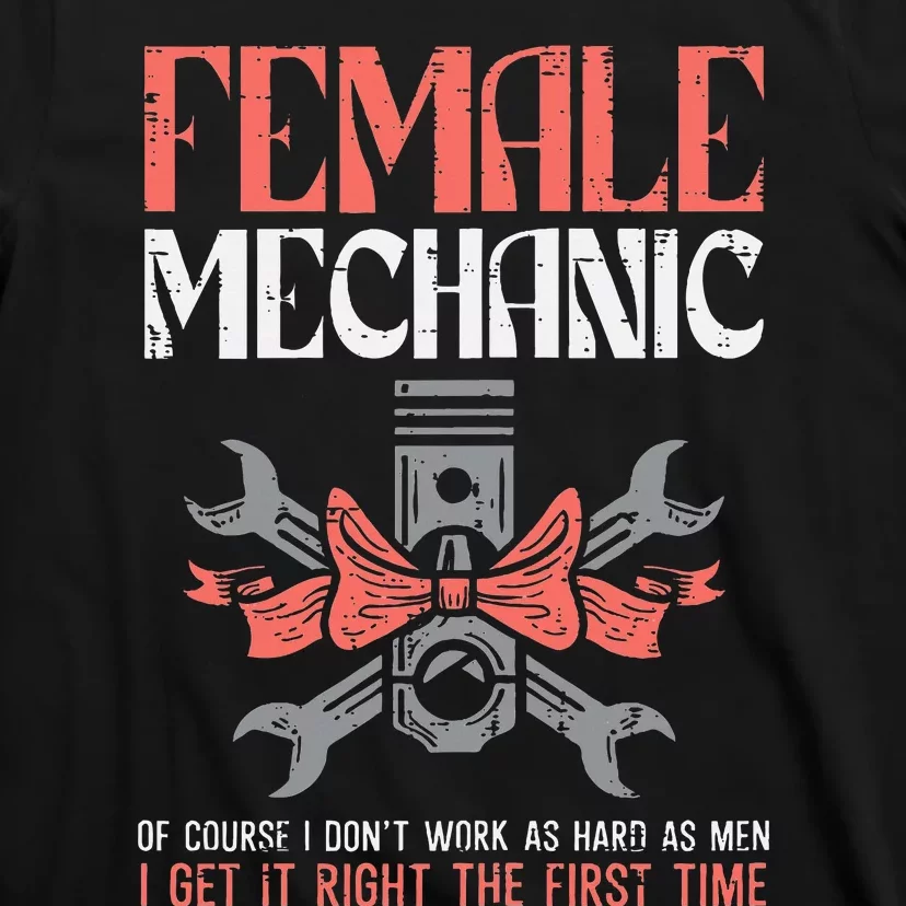 Female Mechanic Funny Car Auto Garage T-Shirt