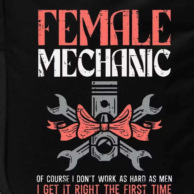 Female Mechanic Funny Car Auto Garage Impact Tech Backpack