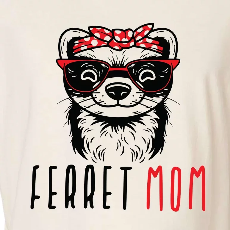 Ferret Mom Funny Animal Lover Weasel Women Mother Mama Gifts Garment-Dyed Women's Muscle Tee