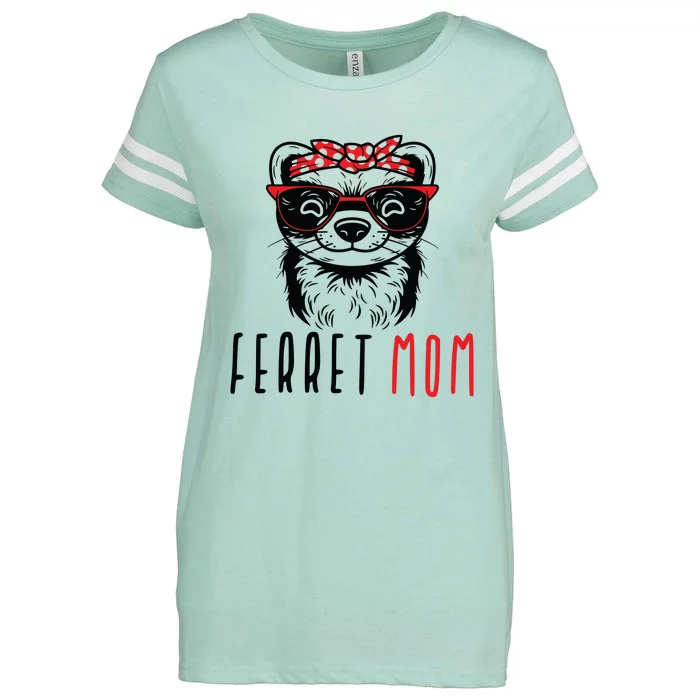 Ferret Mom Funny Animal Lover Weasel Women Mother Mama Gifts Enza Ladies Jersey Football T-Shirt