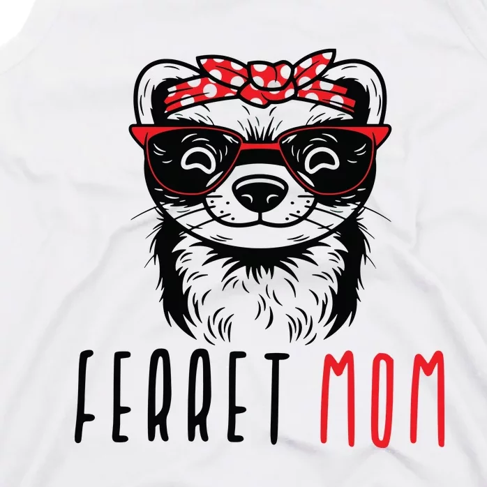 Ferret Mom Funny Animal Lover Weasel Women Mother Mama Gifts Tank Top