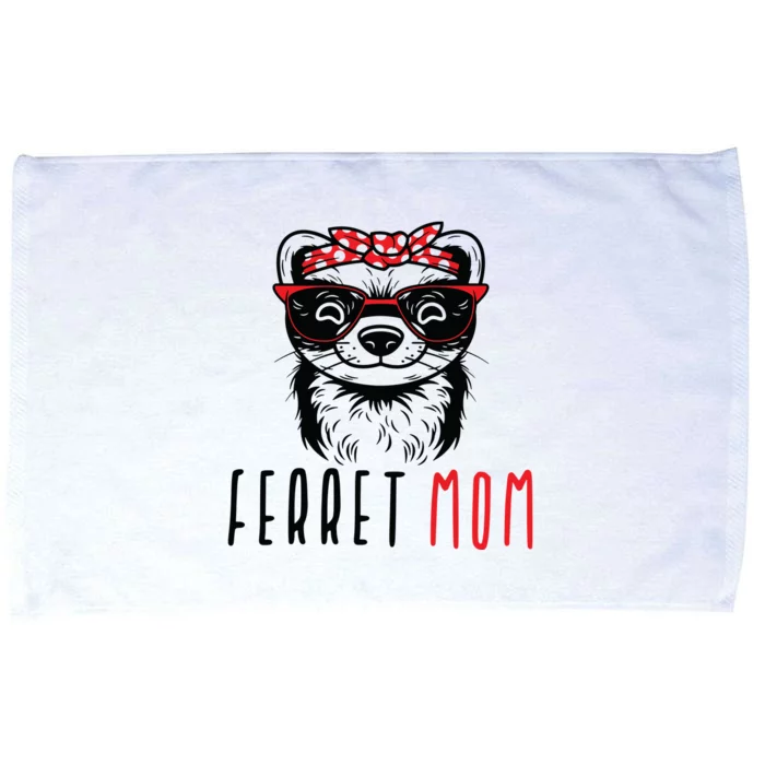 Ferret Mom Funny Animal Lover Weasel Women Mother Mama Gifts Microfiber Hand Towel