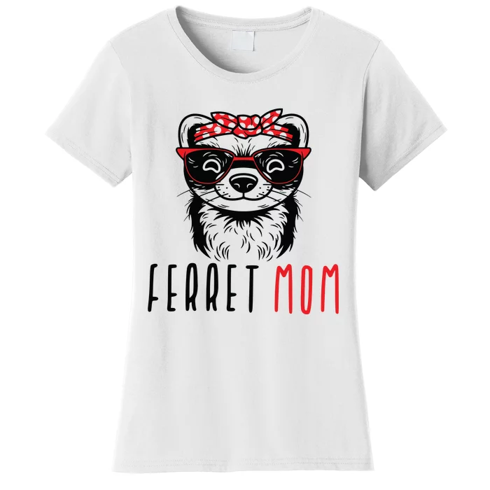 Ferret Mom Funny Animal Lover Weasel Women Mother Mama Gifts Women's T-Shirt