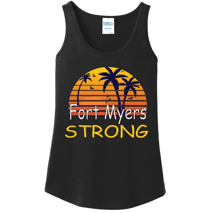 Fort Myers Florida Strong Retro Fort Myers Beach Strong Ladies Essential Tank