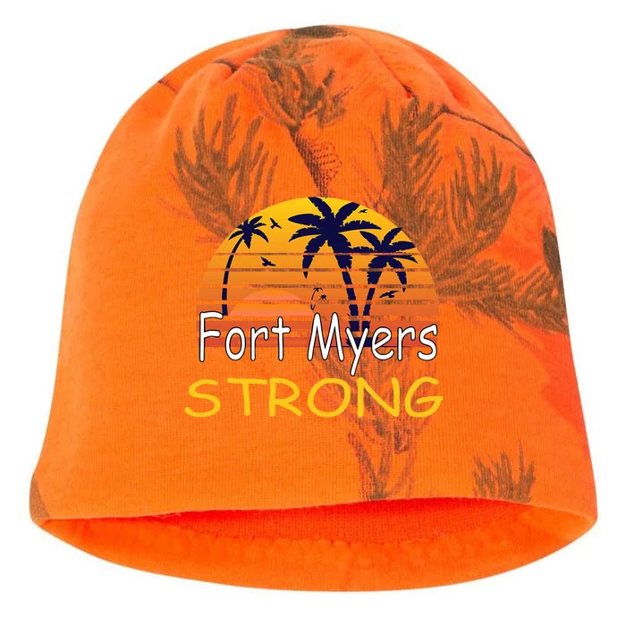 Fort Myers Florida Strong Retro Fort Myers Beach Strong Kati - Camo Knit Beanie