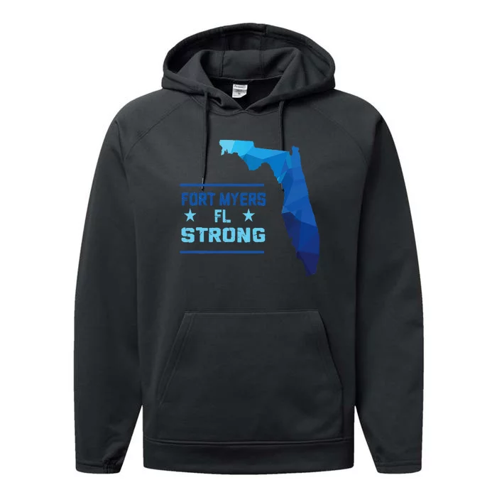 Fort Myers Florida Strong Performance Fleece Hoodie