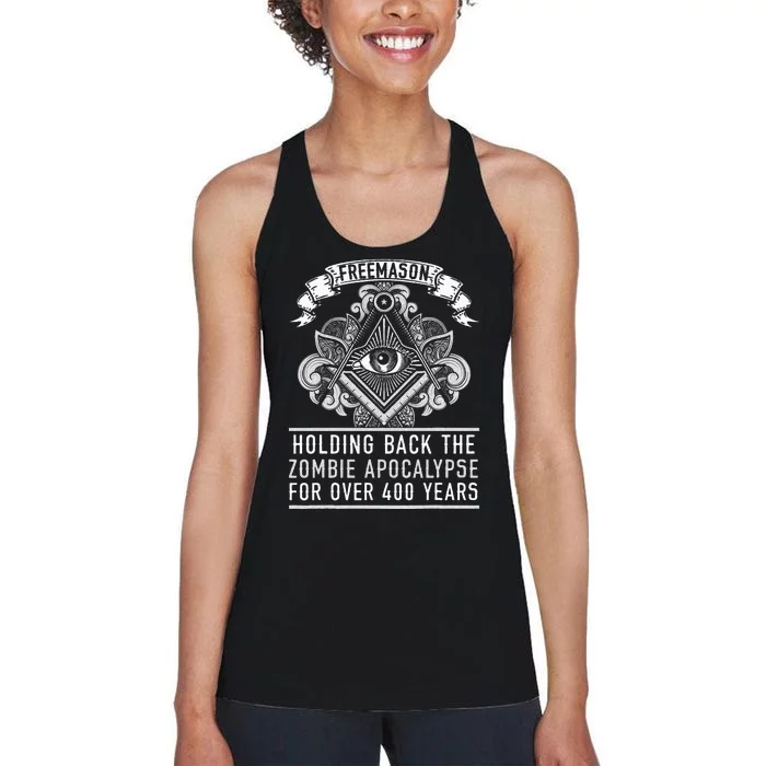 Freemason Masonic Fraternal Freemasonry Square Compass Women's Racerback Tank