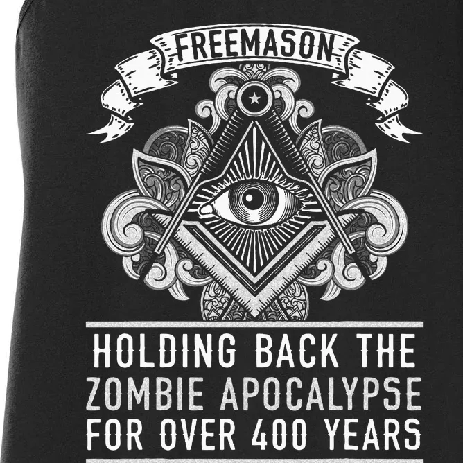 Freemason Masonic Fraternal Freemasonry Square Compass Women's Racerback Tank