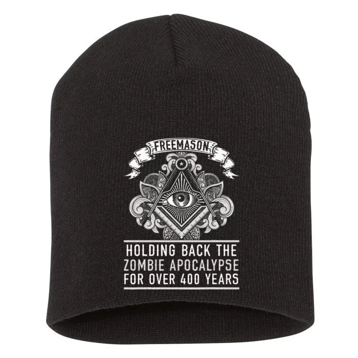 Freemason Masonic Fraternal Freemasonry Square Compass Short Acrylic Beanie