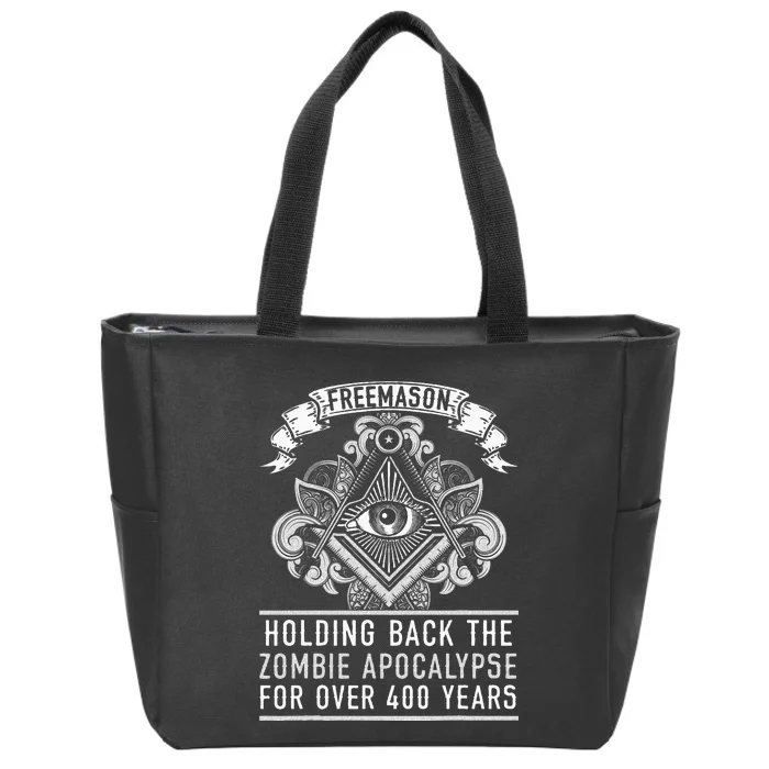 Freemason Masonic Fraternal Freemasonry Square Compass Zip Tote Bag