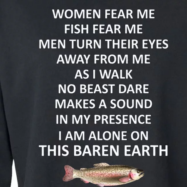 Fear Me Fish Fear Me Turn Their Eyes Away From Me Cropped Pullover Crew