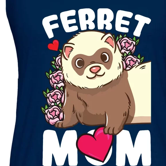 Ferret Mom Ladies Essential Flowy Tank