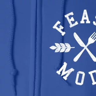 Feast Mode Fork And Knife Crossed Simple Thanksgiving Gift Full Zip Hoodie