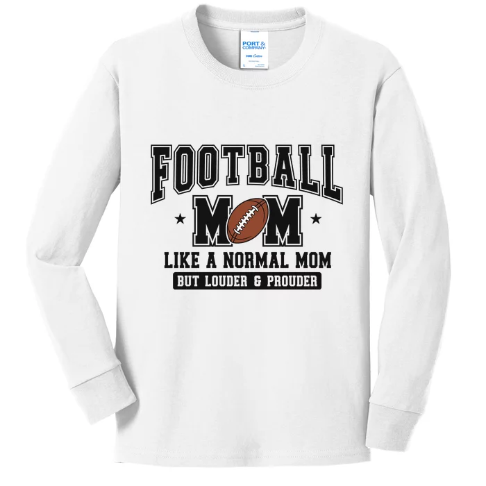 Football Mom Kids Long Sleeve Shirt