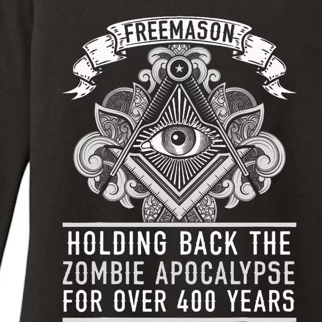 Freemason Masonic Fraternal Freemasonry Square Compass Womens CVC Long Sleeve Shirt