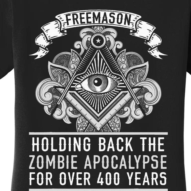 Freemason Masonic Fraternal Freemasonry Square Compass Women's T-Shirt