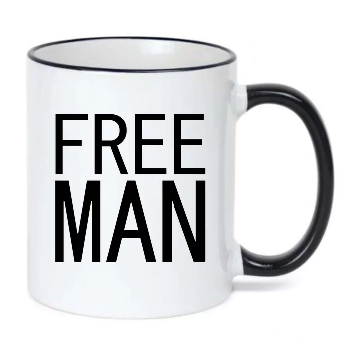 Free Man Black Color Changing Mug