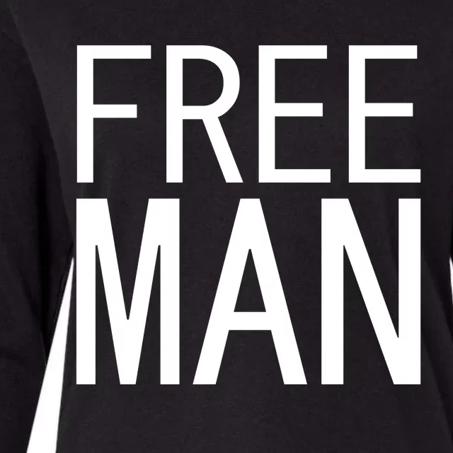 Free Man Womens Cotton Relaxed Long Sleeve T-Shirt