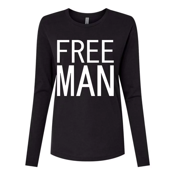 Free Man Womens Cotton Relaxed Long Sleeve T-Shirt