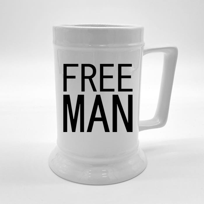 Free Man Front & Back Beer Stein