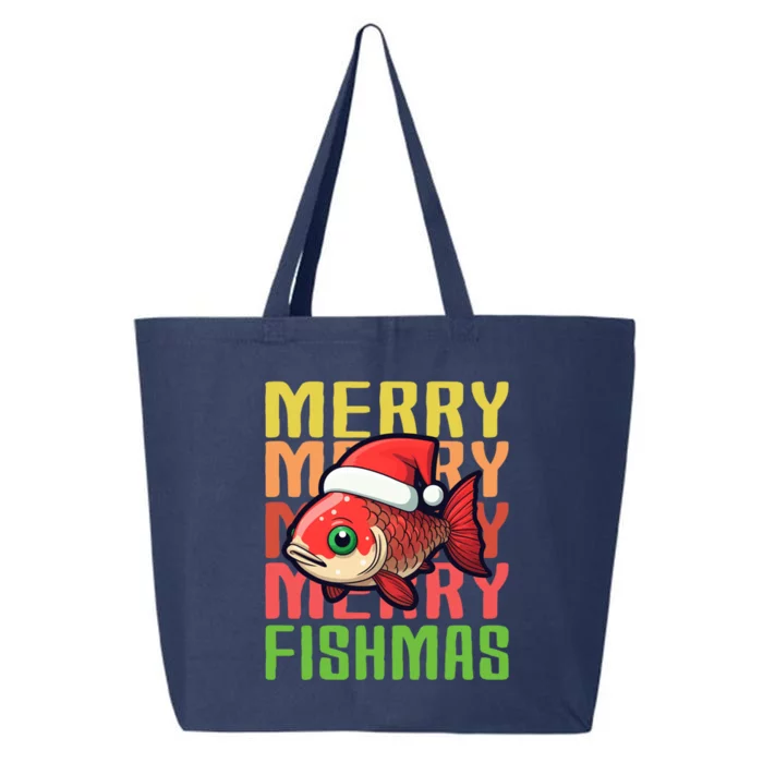 Fishing Merry Fishmas Meaningful Gift 25L Jumbo Tote