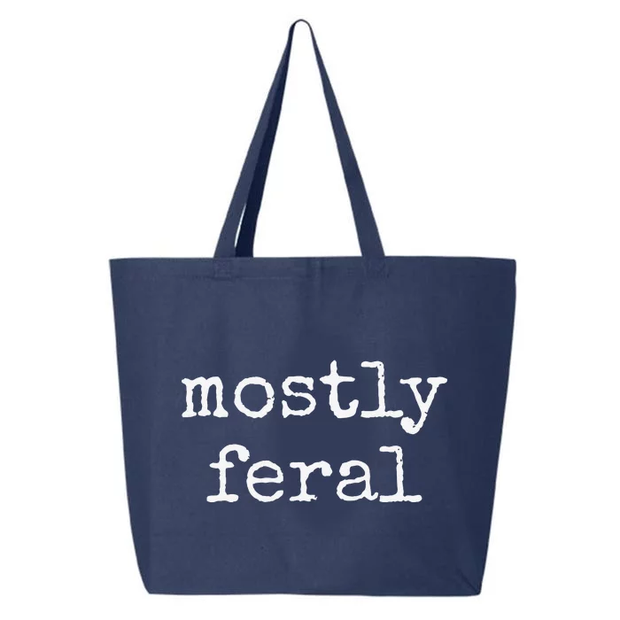 Funny Mostly Feral 25L Jumbo Tote